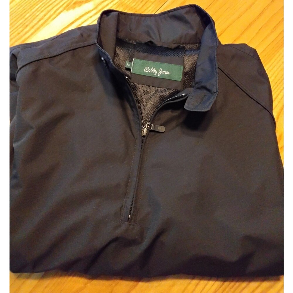 New Bobby Jones Lexus XL 1/4 Zip Black Pullover Golf Jacket US Polo Zipoer Logo